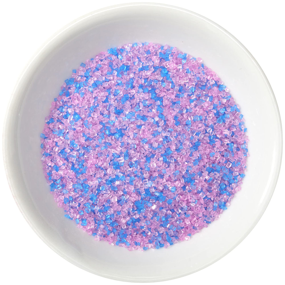 Handheld container of DecoPac sprinkles for easy pouring and control.
