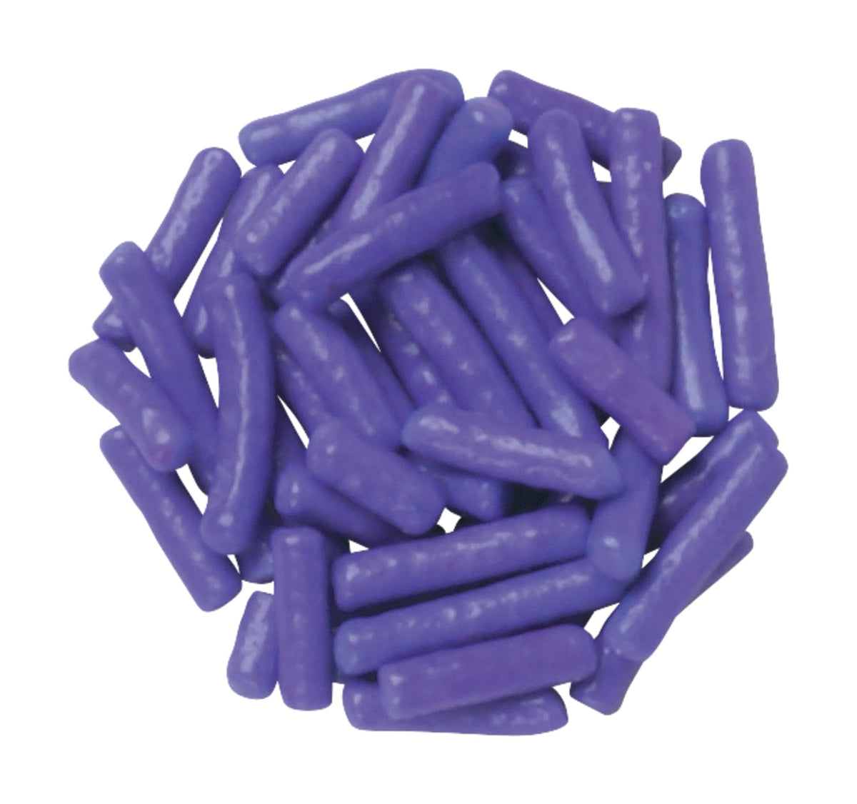 DecoPac Lavender Sprinkles close-up texture shows vibrant color for festive decor.