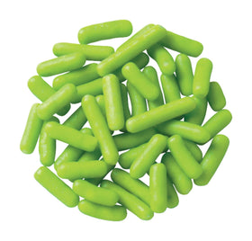 DecoPac Lime Green Sprinkles sprinkled onto royal icing for shimmering detail