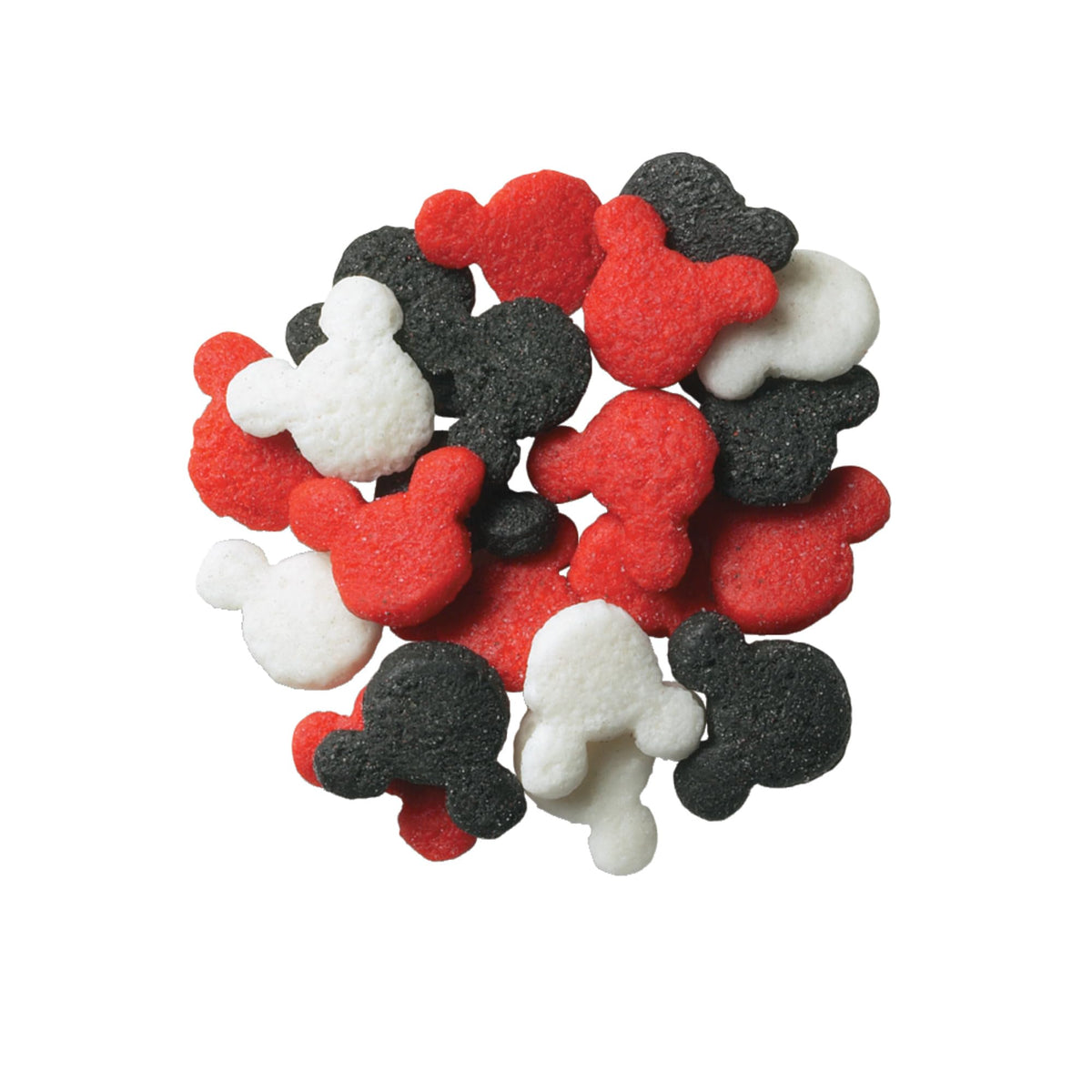 DecoPac Mickey Mouse quins ready to pour onto desserts for color.