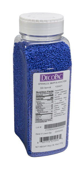 Professional-grade DecoPac sprinkles add vibrant color to desserts