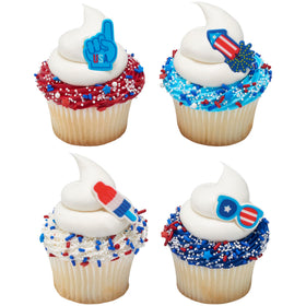 DecoPac patriotic fusion mix packaging keeps sprinkles organized.