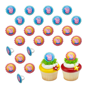 DecoPac Peppa Pig siblings cupcake rings 24-pack adds playful flair to treats