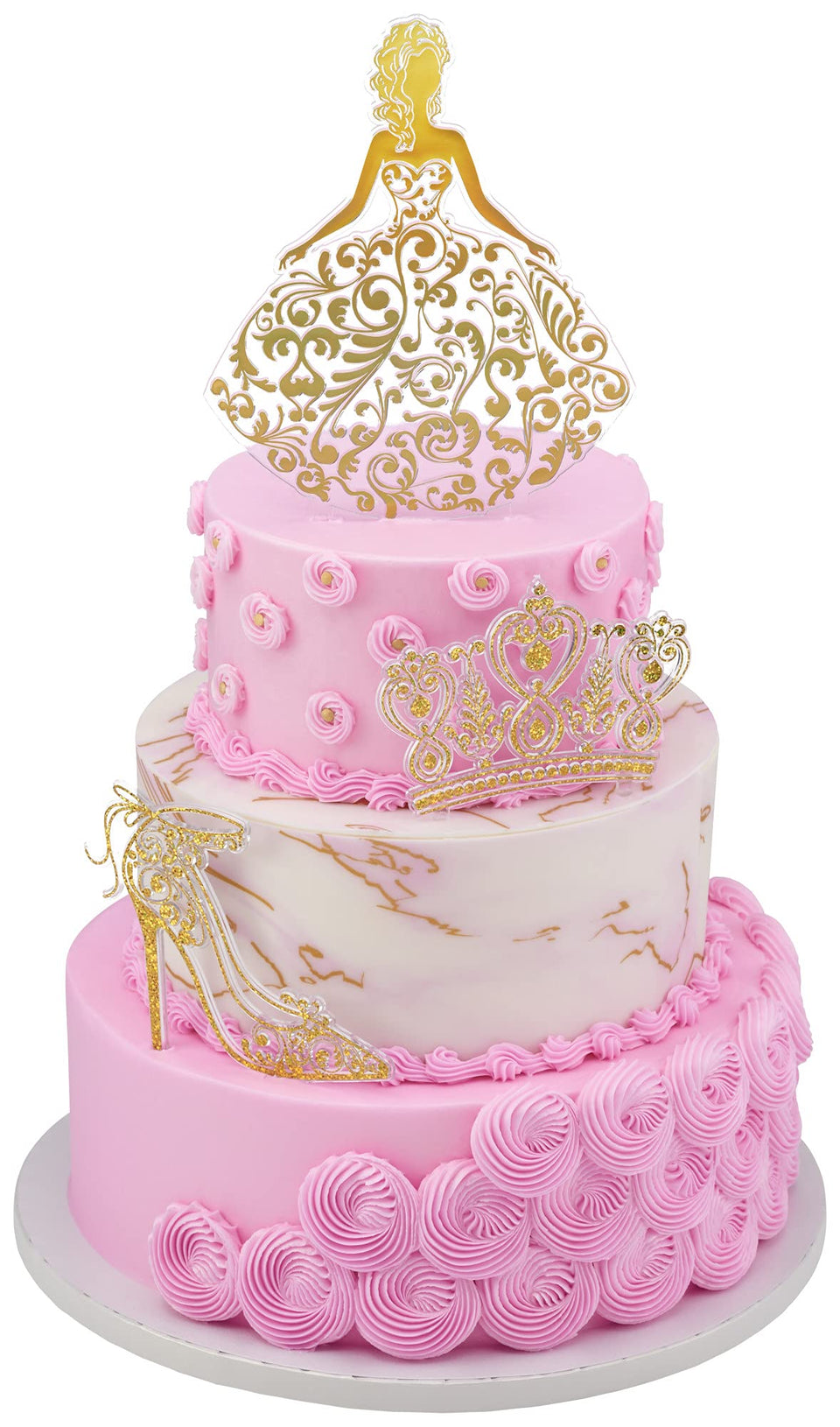 DecoPac Quinceanera girl topper adds shimmering elegance to cakes.