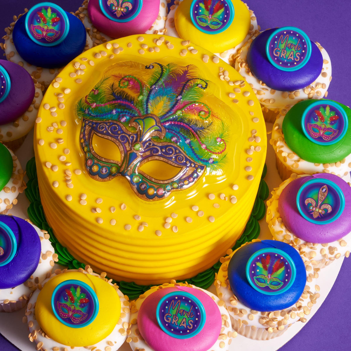 DecoPac Quins multicolor mix adds versatile color to sweets.