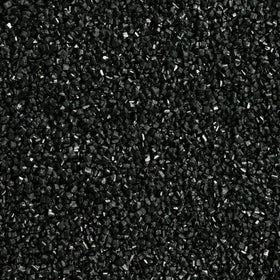 DecoPac sanding sugar black 33oz container for easy sprinkling and storage.