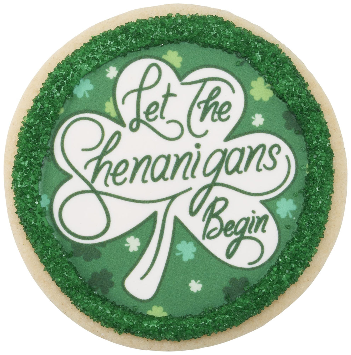 Green edible sugar sprinkles on ice cream