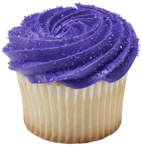 Cake decoration with DecoPac lavender purple sanding sugar for luminous edges