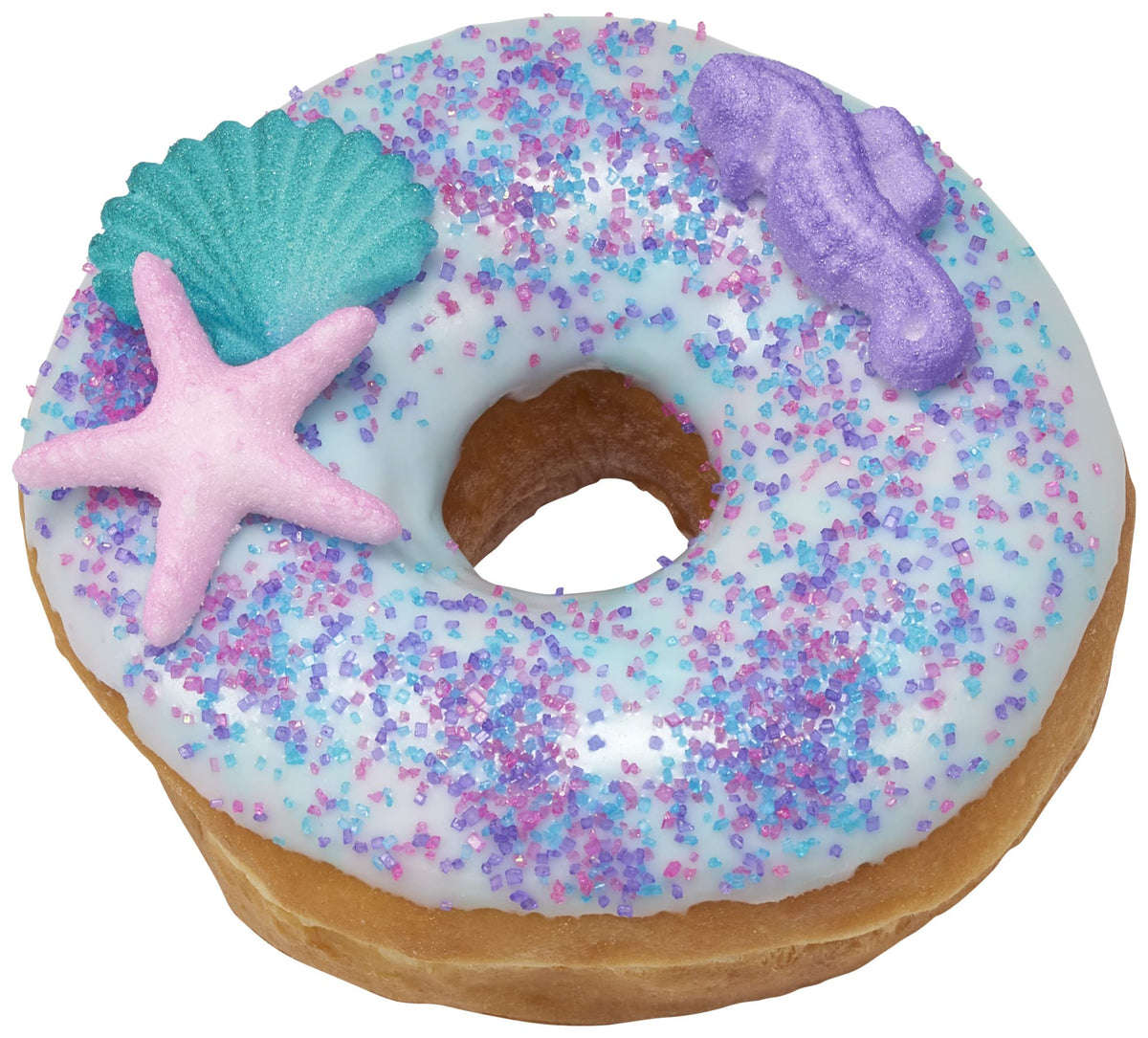 Ice cream topped with DecoPac lavender purple sprinkles for color and crunch
