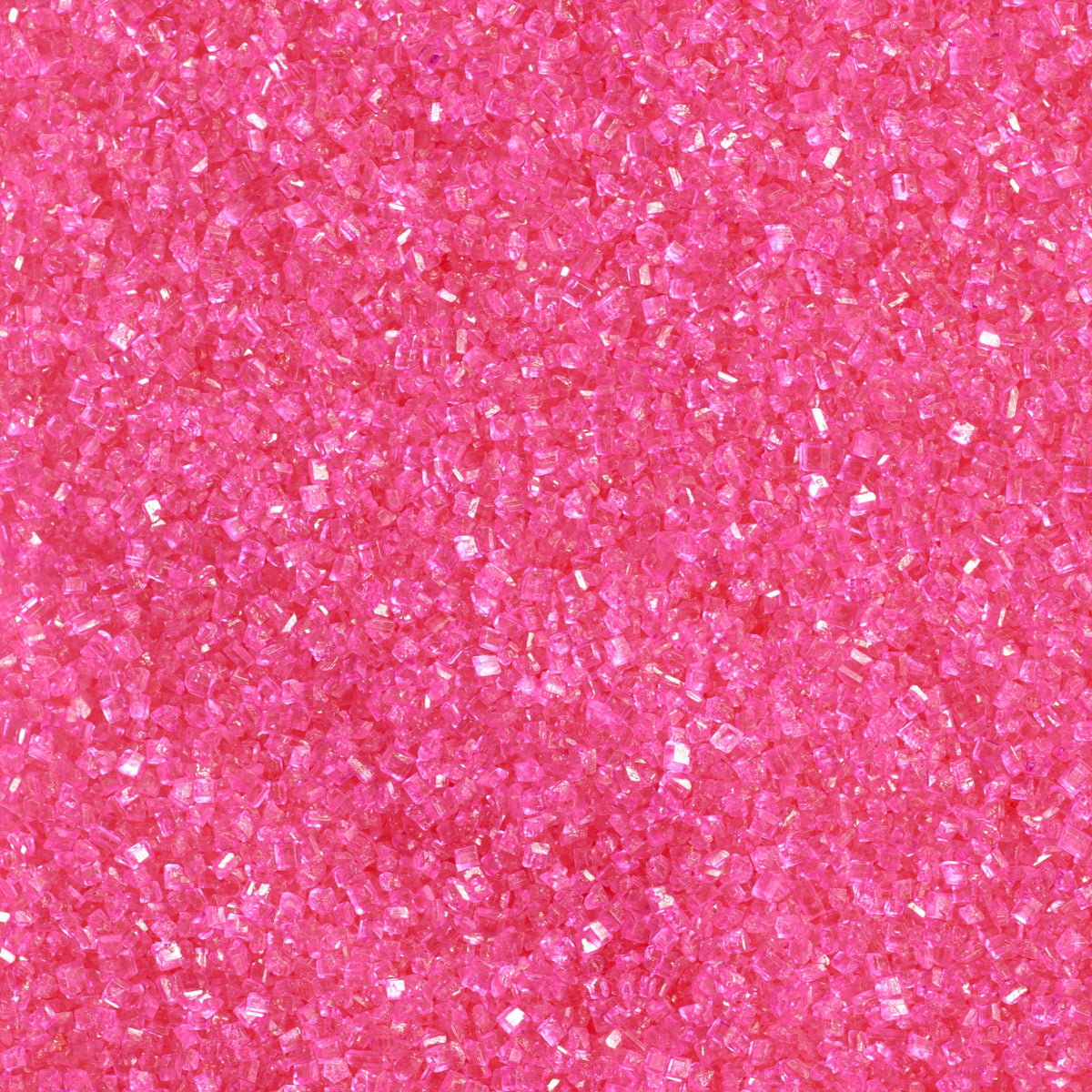 DecoPac pink sanding sugar in a sprinkles-top jar for easy cake decoration