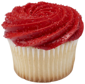 DecoPac red sanding sugar as cookie topping detail