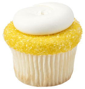 DecoPac yellow sanding sugar ice cream topping with subtle sparkle