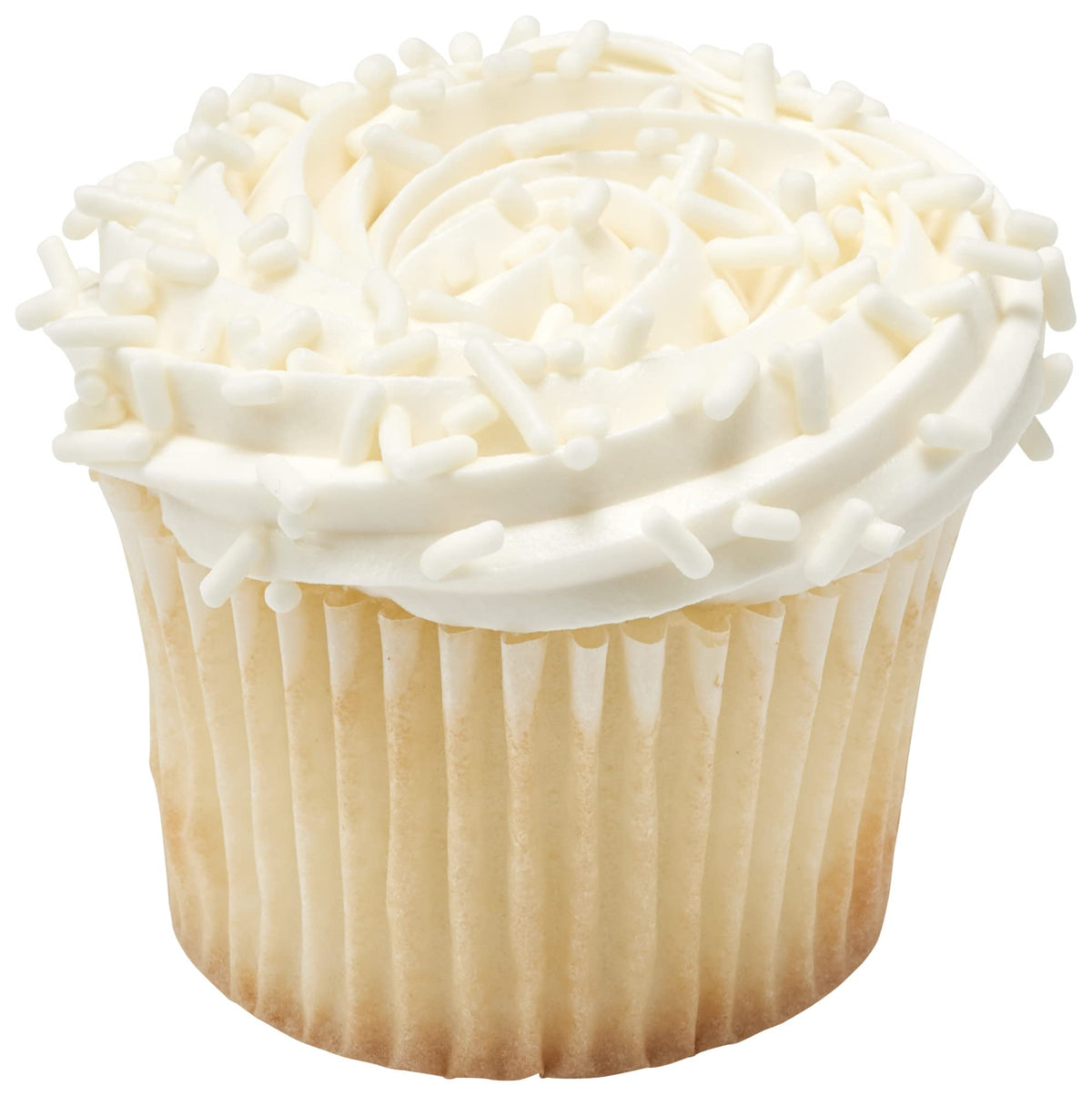 DecoPac White Sprinkles as ice cream topping, easy to sprinkle.