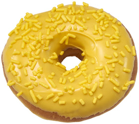 DecoPac Yellow Sprinkles store easily in a resealable jar for quick baking.