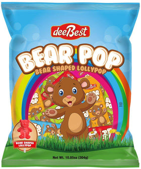 Dee Best Bear Pop blue teddy bear lollipops for playtime.