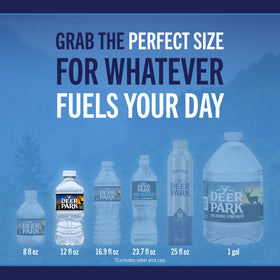 Deer Park recyclable bottle image promotes sustainable packaging.