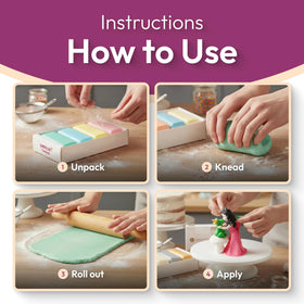 Dekozauber24 fondant rolling and smoothing for pliability.