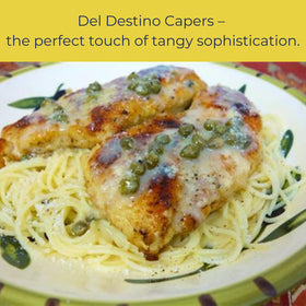 Del Destino Capers Non-Pareil jar open reveals plump capers
