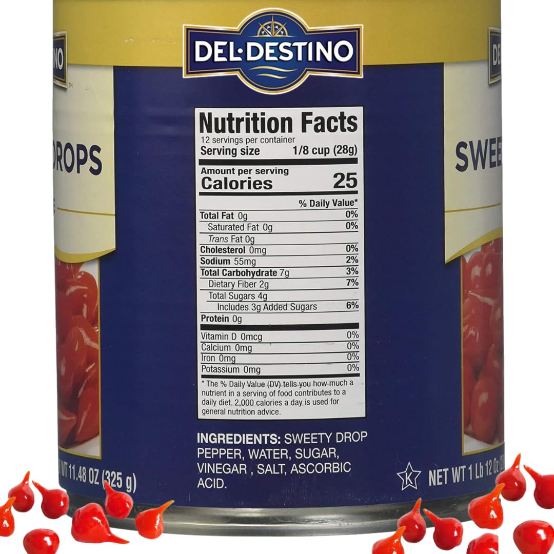 Del Destino Red Sweety Drop mini peppers on salad add colorful crunch