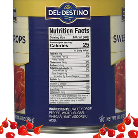Del Destino Red Sweety Drop mini peppers on salad add colorful crunch