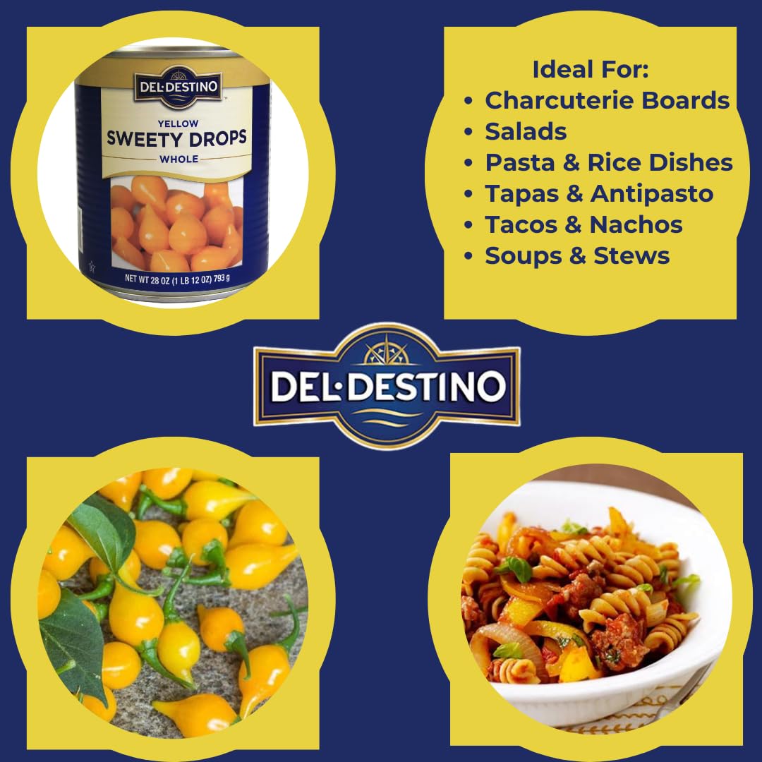 Del Destino Yellow Sweety Drops peppers add color to sauces and dressings