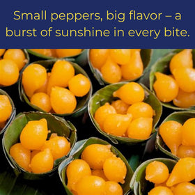 Del Destino Yellow Sweety Drops tear-shaped peppers for party platters