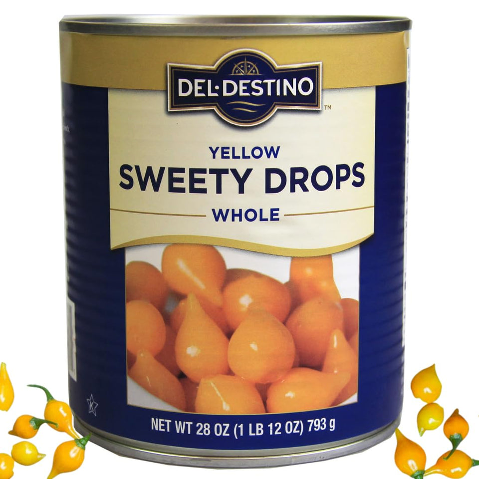 Del Destino Yellow Sweety Drops tear-shaped peppers for appetizers