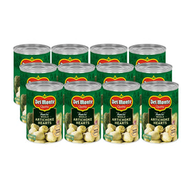 Del Monte artichoke hearts in can, convenient pantry staple for quick meals