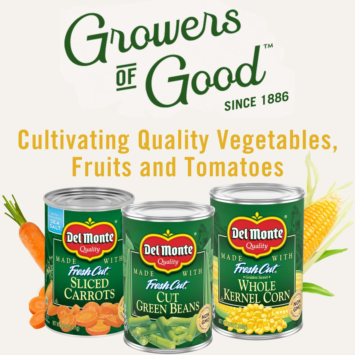 Del Monte artichoke hearts Non-GMO badge signals natural ingredients
