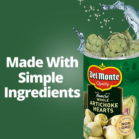 Del Monte artichoke hearts served in a bowl, perfect as a side