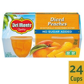 Del Monte peaches in naturally sweetened water offer a light, refreshing bite.