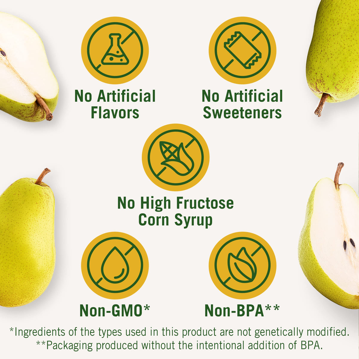 Del Monte Diced Pears six-pack display for family on-the-go