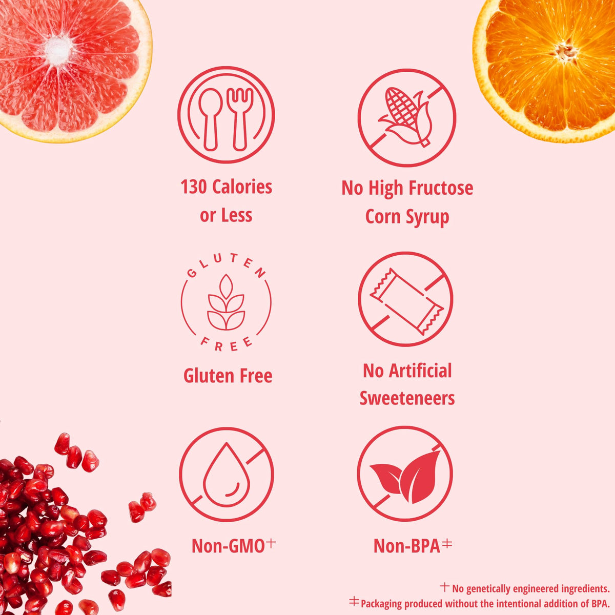 Del Monte Fruit Refreshers are Non-GMO with no artificial flavors.