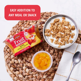Non-BPA packaging protects freshness and makes cups easy to transport.