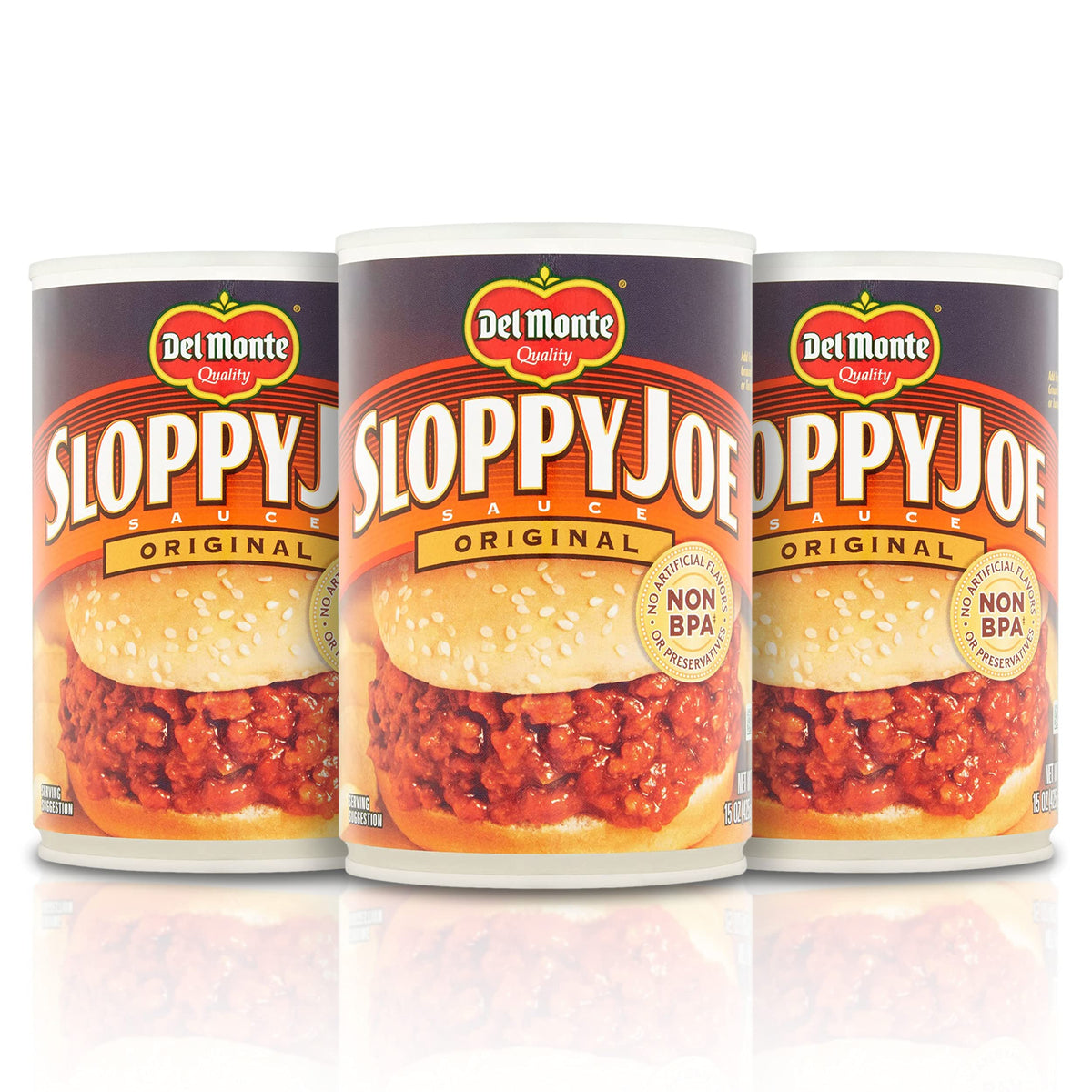 Del Monte Original Sloppy Joe Sauce 3-pack cans for quick family meals