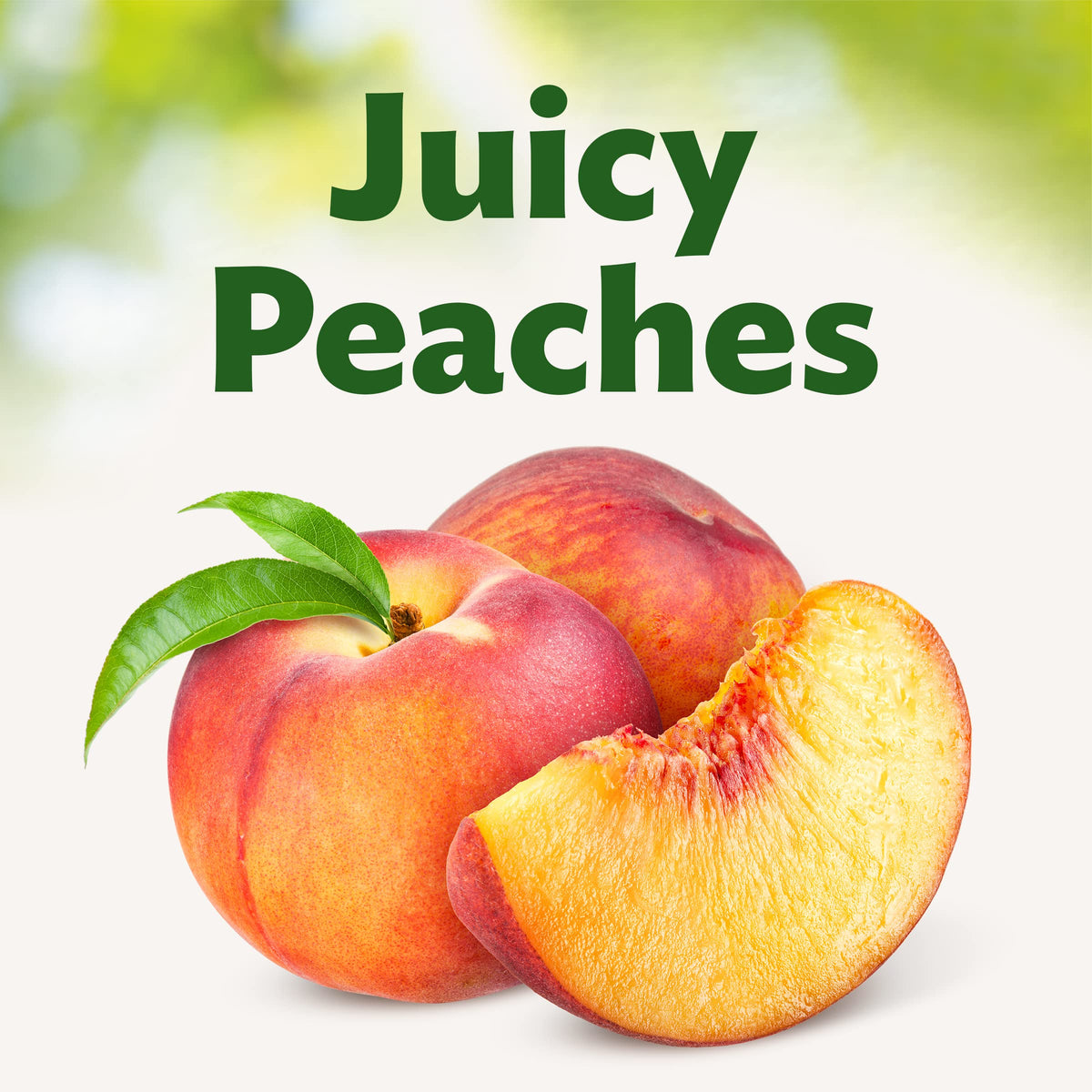 Del Monte peaches packed in water highlight convenient no sugar added fruit.