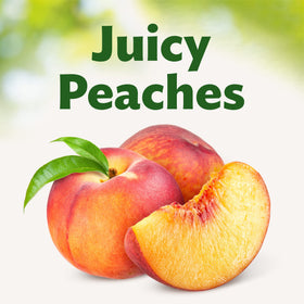 Del Monte peaches packed in water highlight convenient no sugar added fruit.