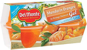 Del Monte 4.4 oz snack cups are convenient for lunchboxes and travel.