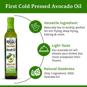 De La Rosa 613 avocado oil kosher label signals Passover suitability and clean ingredient standards.