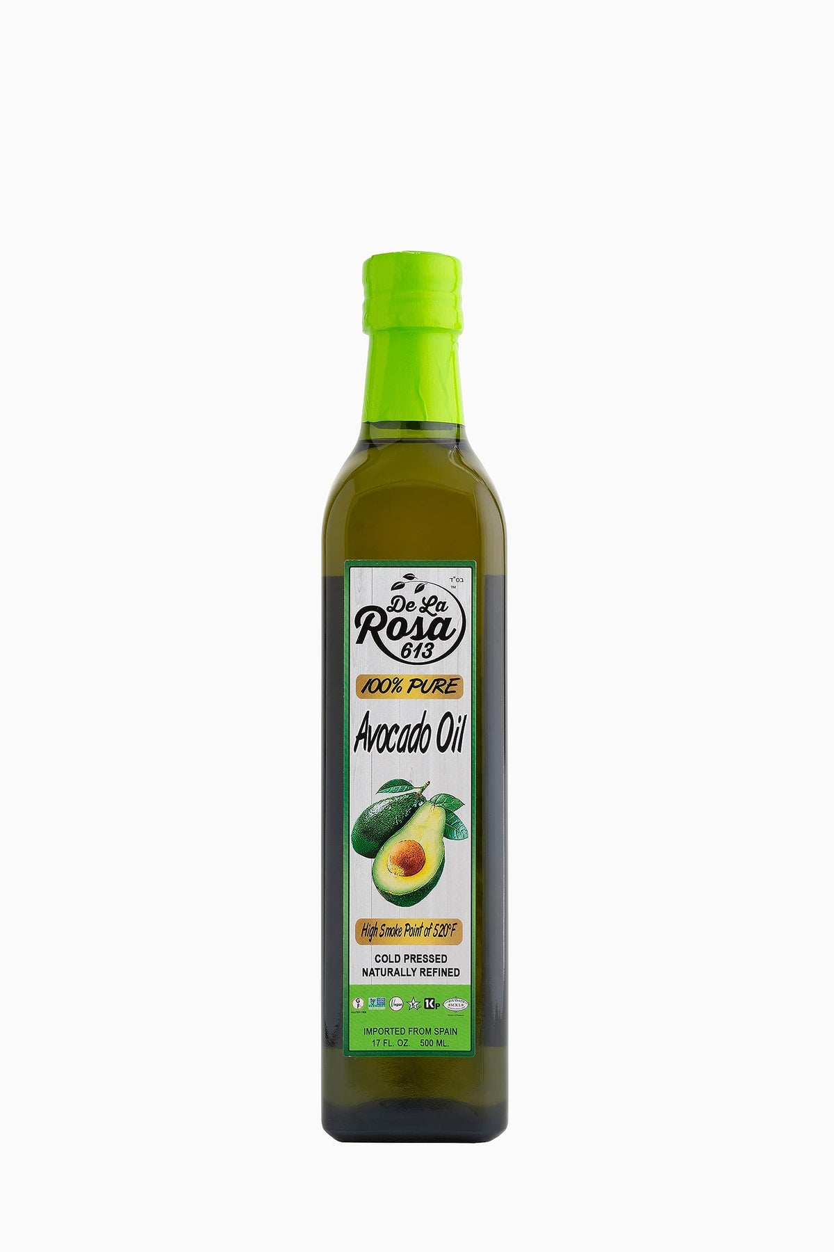 De La Rosa 613 avocado oil is vegan and non-GMO for versatile, clean cooking.