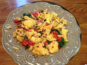 Del Sol Sliced Cherry Peppers atop pasta, adding color and mild sweetness
