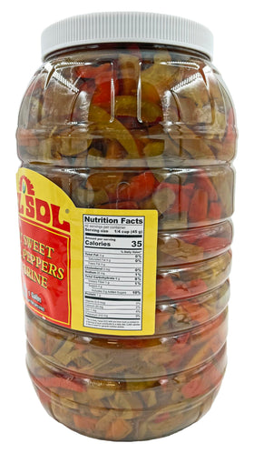 Del Sol sliced cherry peppers as a salad topping for color and mild flavor.
