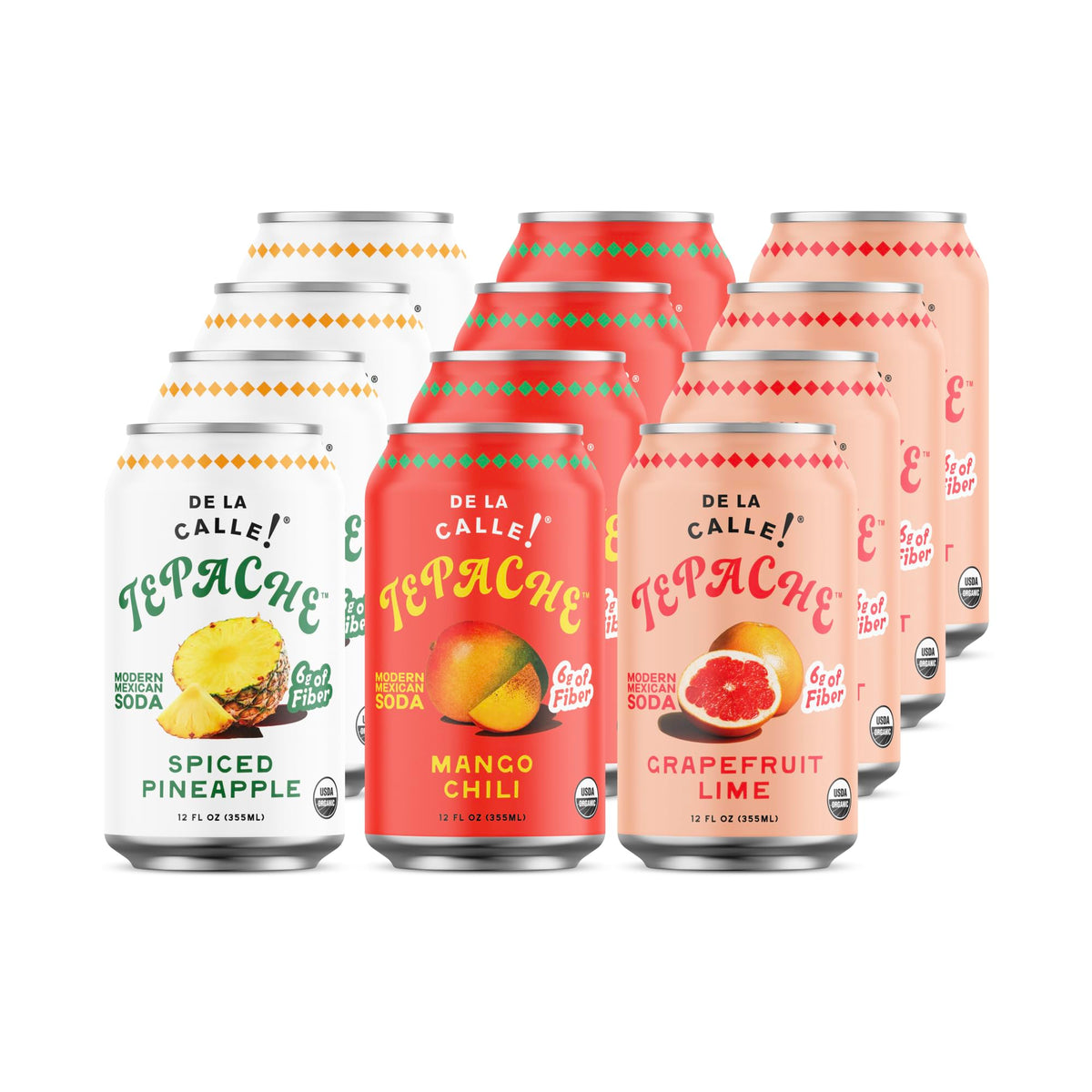 De La Calle Tepache 12-pack cans ready for sharing