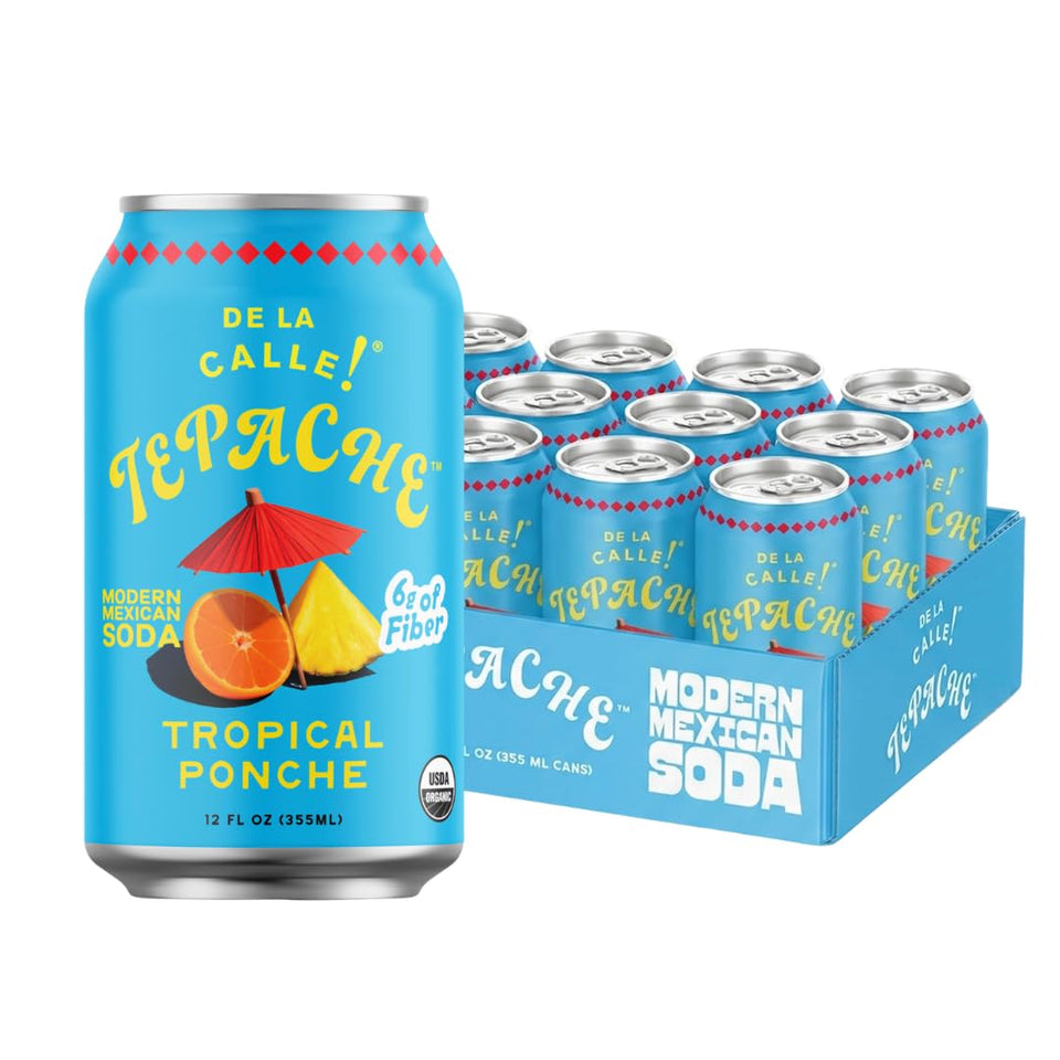 Delacalle Tepache bottle pour displaying tropical fizz ideal for refreshing mocktails.