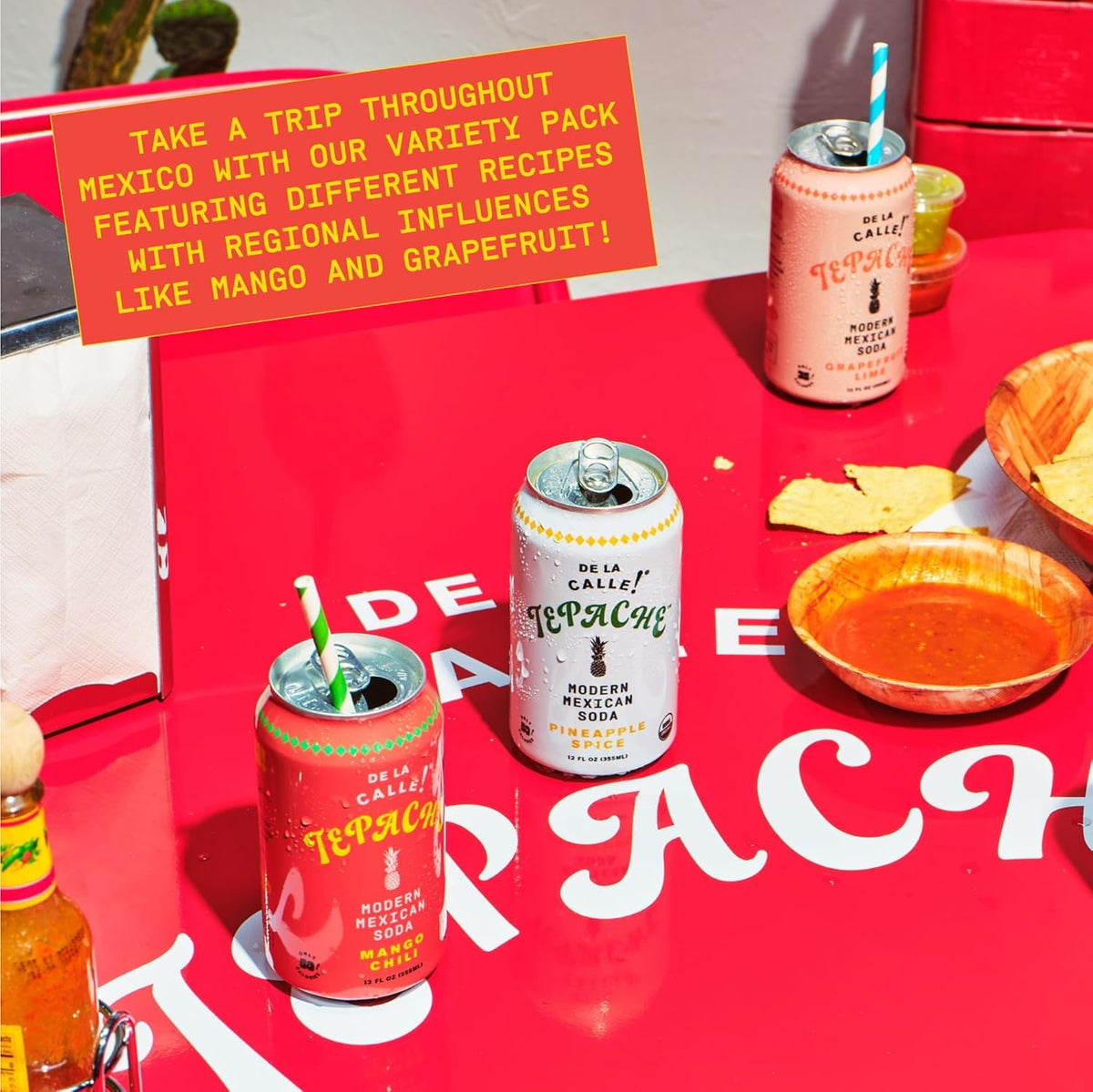 De La Calle Tepache glass-fizz highlights a sparkling, refreshing beverage