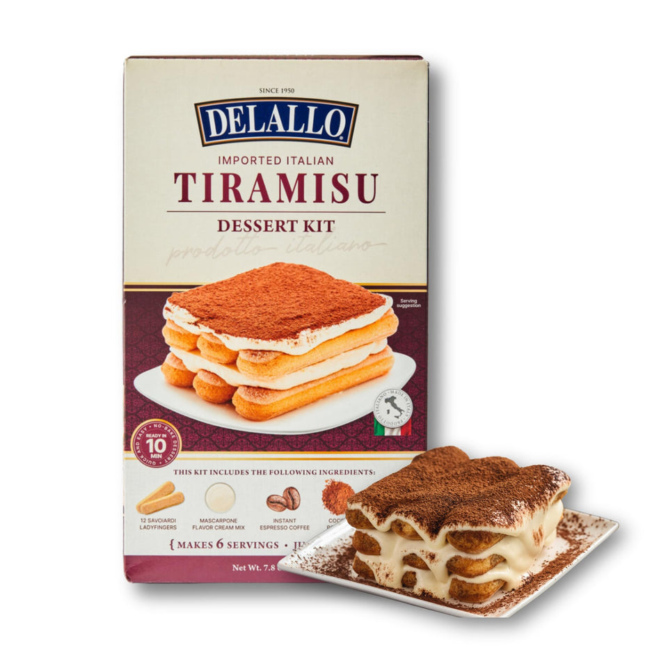 DeLallo tiramisu kit: ladyfingers ready to layer for a quick dessert