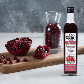 Marinade dish featuring De La Rosa 613 pomegranate vinegar