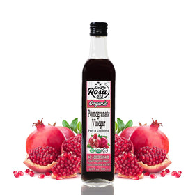 Premium packaging presentation of De La Rosa 613 pomegranate vinegar
