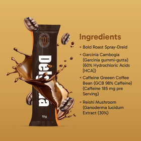 Delgada Instant Coffee green coffee extract image showing natural energy support.