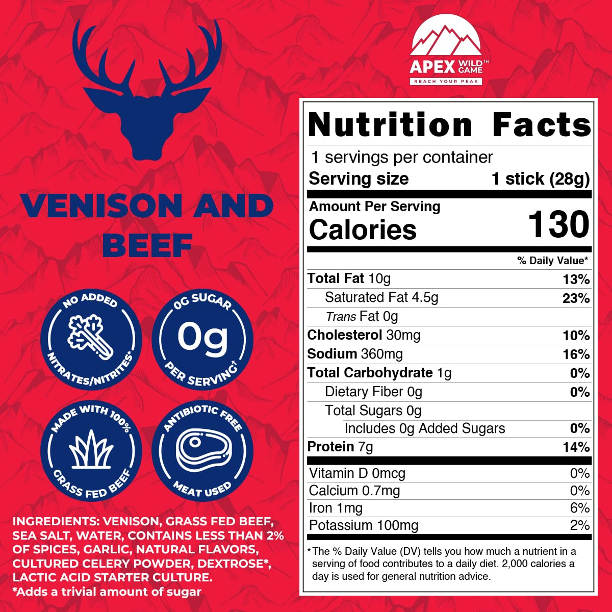 Deli Direct Apex venison jerky brand logo, signals trusted quality